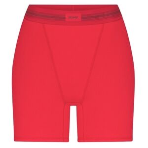 SKIMS - COTTON RIB BOXER (RED MULTI)